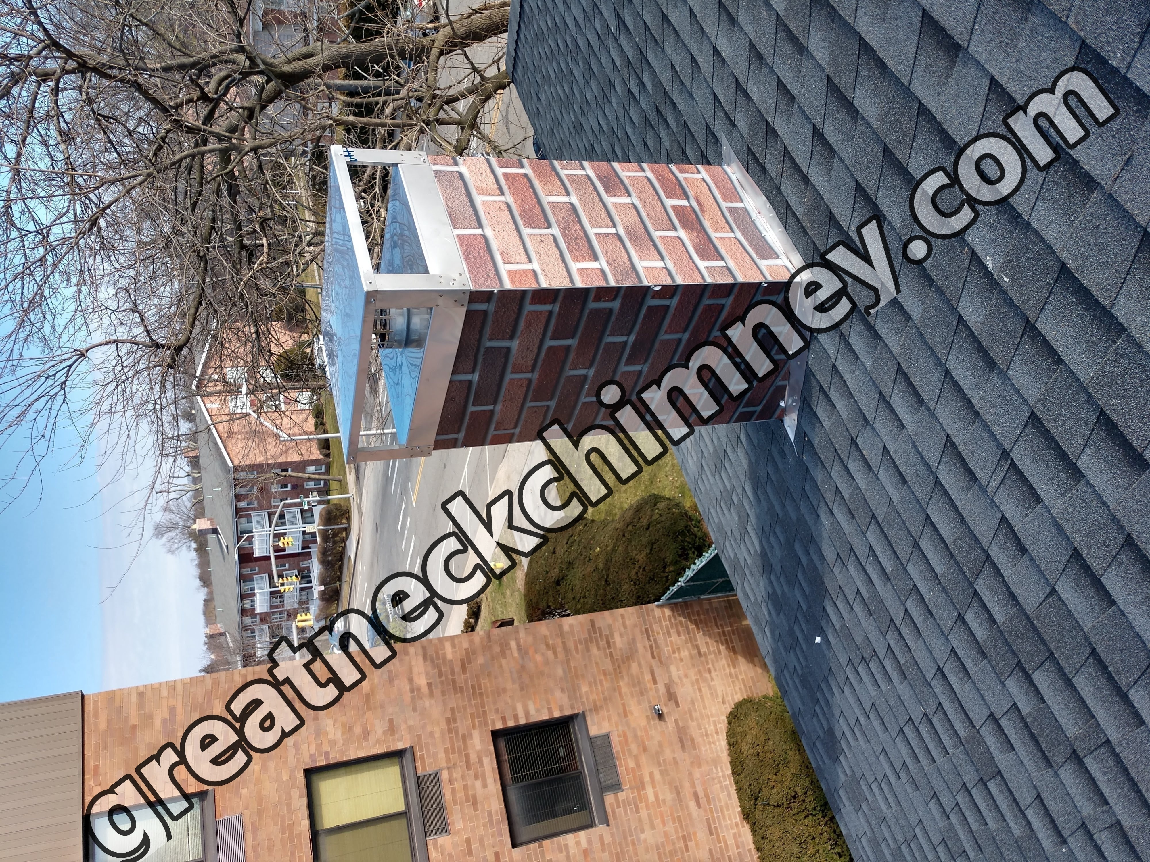 New elastomeric sealant applied to chimney crown in Great Neck, NY